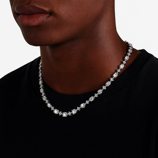 Collier Tennis Star (Argent)