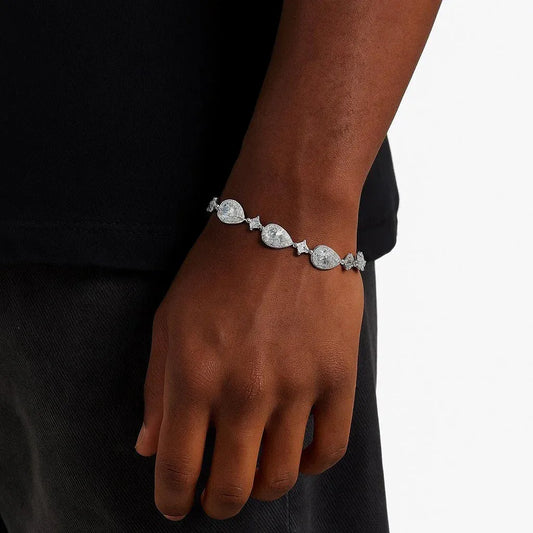 Bracelet en Goutte d'étoile argentée